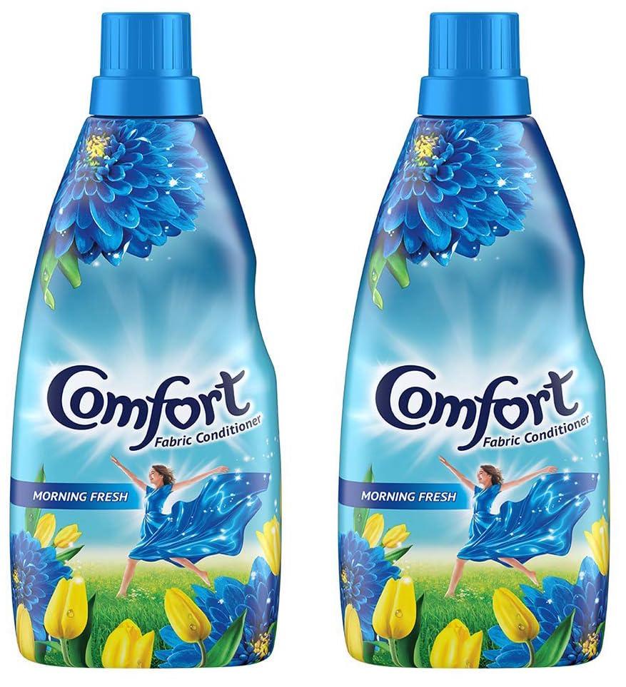 Comfort Comfort Morning Fresh Fabric Conditioner 860 mL | After Wash Liquid Fabric Softener | Softness, Shine & Long Lasting Freshness (Pack of 2)