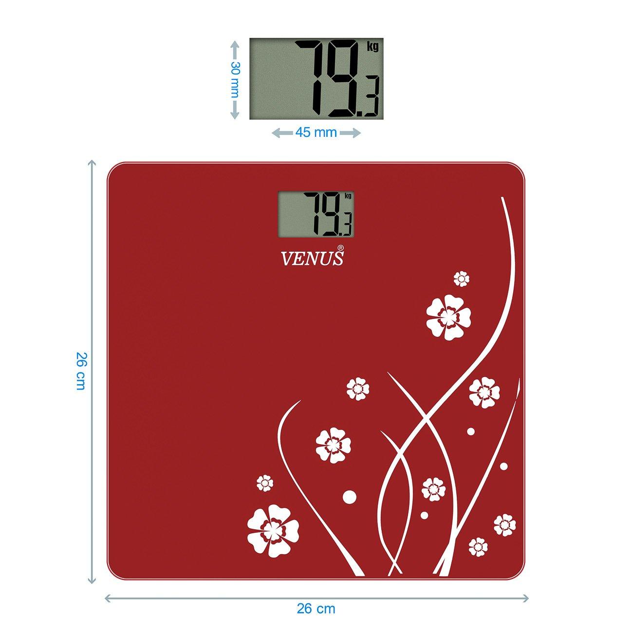 Venus Venus (India) Electronic Digital Personal Bathroom Weight Machine for Body Weight upto 180 kg Weighing Scale with 24 Months Warranty