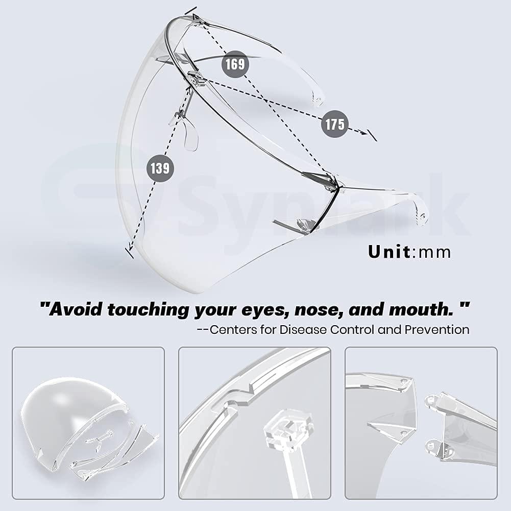 PSEUDO PSEUDO Transplant Face Shield Mask | Transparent Face Shield Mask For Men\'s and Women\'s | Anti-Fog Durable Safety Face Mask| PACK OF 1