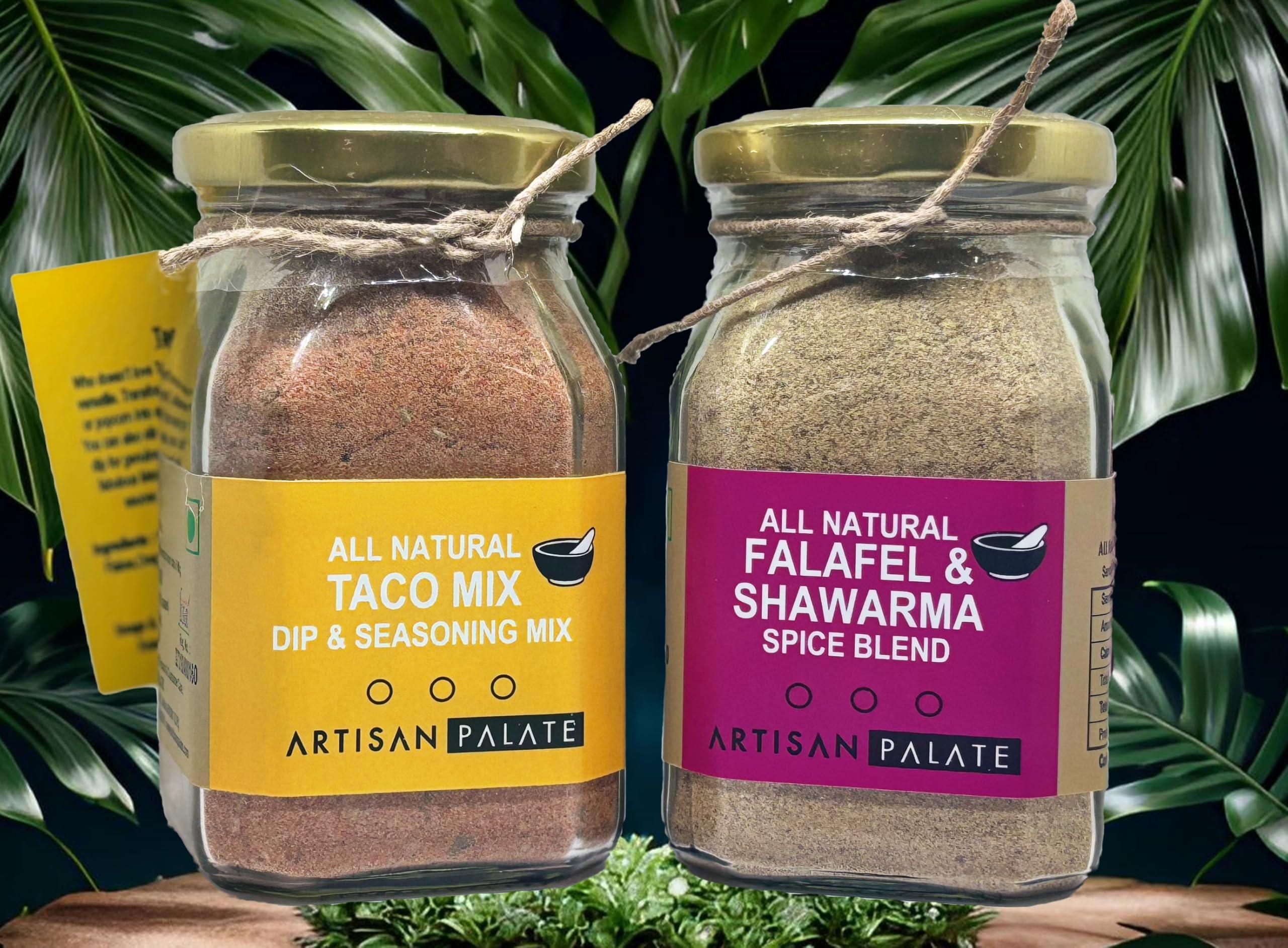 Artisan Palate Artisan Palate Taco Mix & Falafel Spice Blend Mix Combo 100 Grams Each