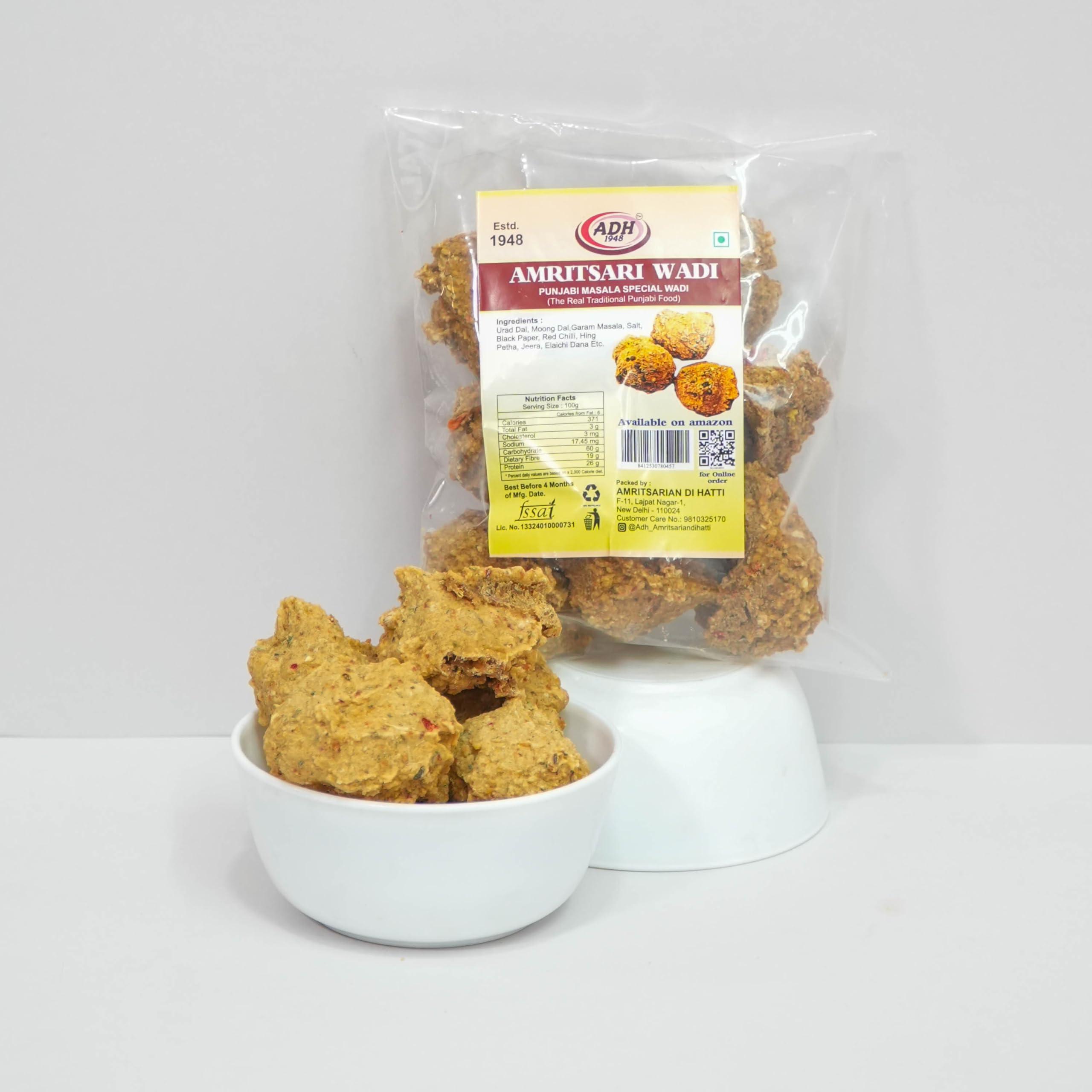 ADH ADH Amritsari Urad Dal Badi Khatti Liquid Khatto Amritsari Wadi / Vadiyan Udad Dal Bari /Amritsari Punjabi Urad Dal Spicy Masala Wariyan Hand Made Udad Dal Badi Khatti Bari-200Gm