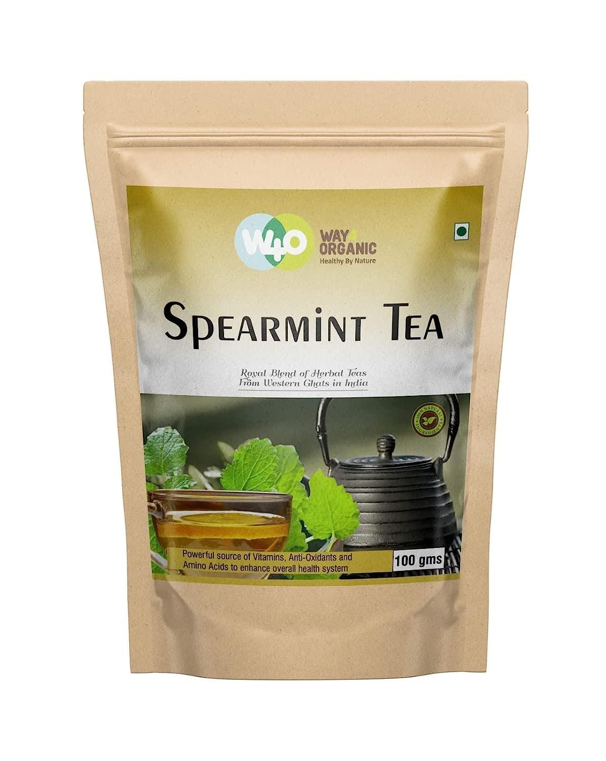 WAY 4 ORGANIC W4O WAY 4 ORGANIC W4O Spearmint Tea 100 g in Zip lock pouch | Good Anti Oxidant | Loose Leaf Tea