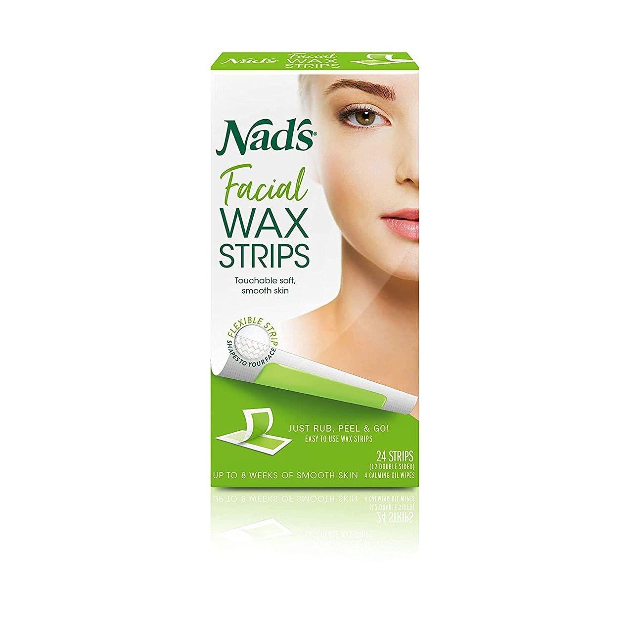 NAD'S Nads Facial Wax Strips Size 24ct Nads Facial Wax Hair Removal Strips 24ct
