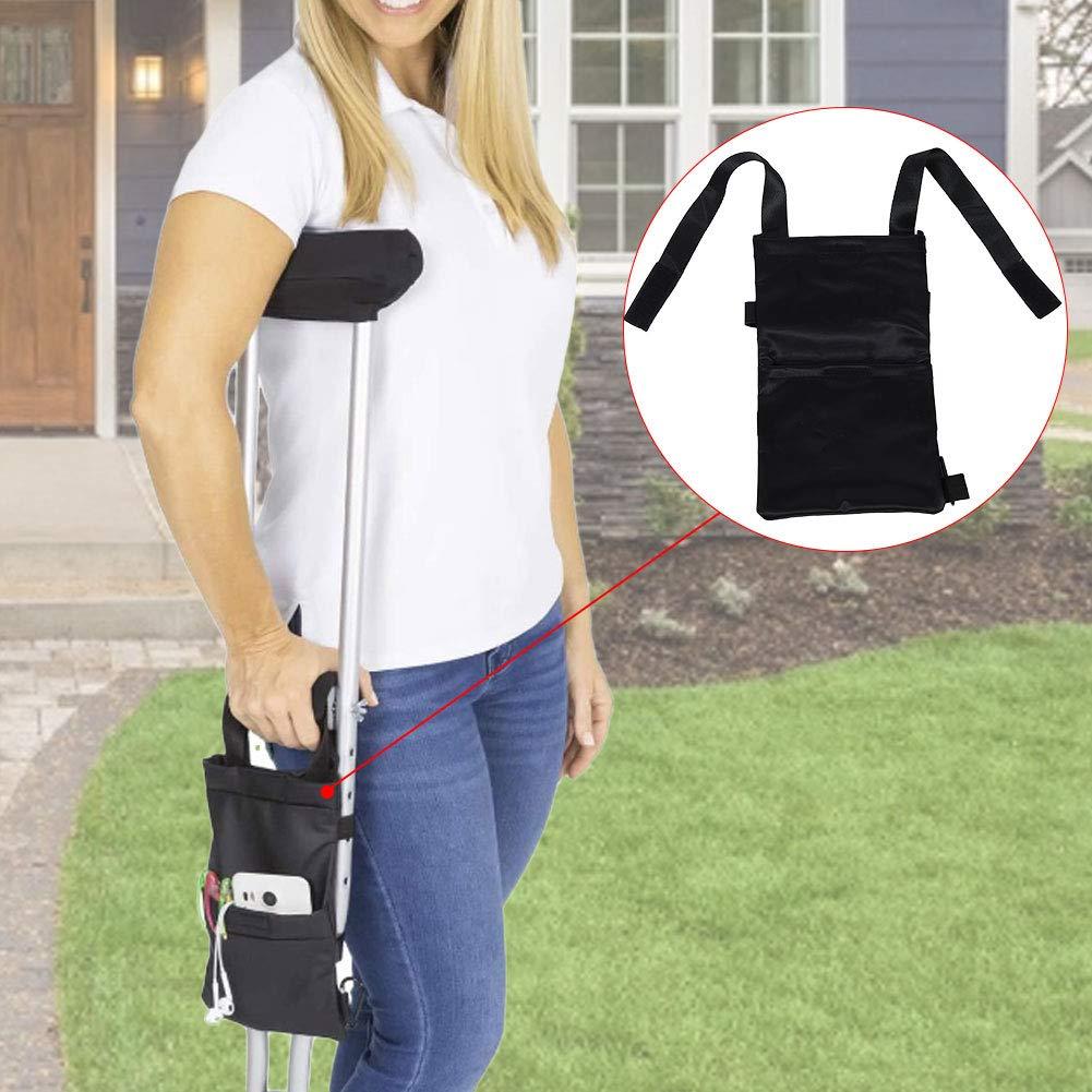 cigemay Crutch Pads, Forearm Crutches Lightweight Crutch Covers for Phones Keys, Pens, Water Bottle for The Elderly and Patients