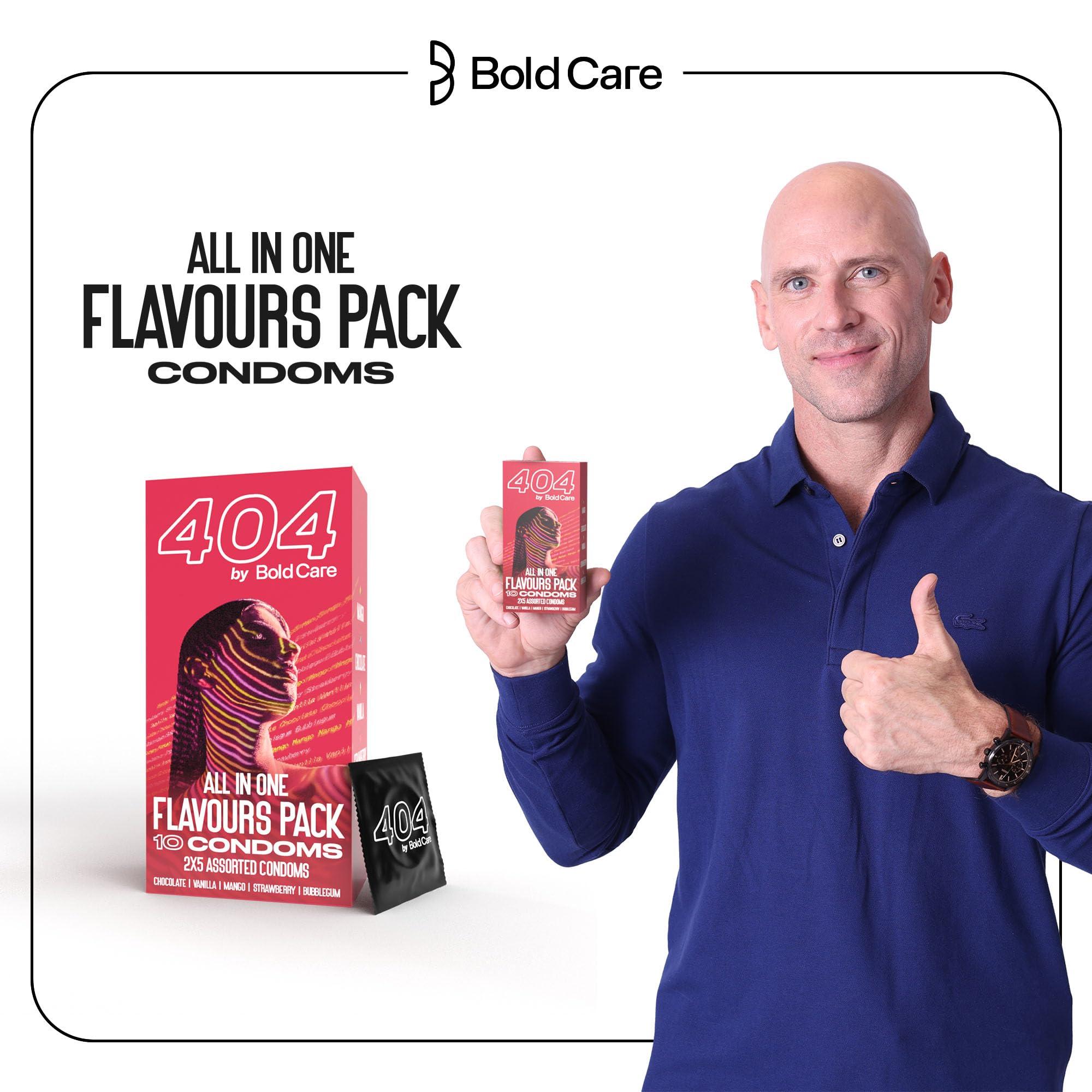 Bold Care Bold Care 404 All-In-One Multi-Flavour Condoms Pack - 2 x 5 Assorted condoms in each pack - (Pack of 3)