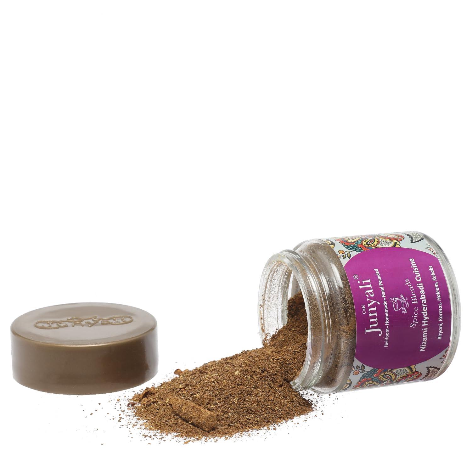 Cafe Junyali Cafe Junyali Nizami Spice Blend - (50g) Homemade Royal Household Spice Blends for Biryani, Kormas, Haleem, Kebabs - Pure Natural Organic & Hand-Pounded