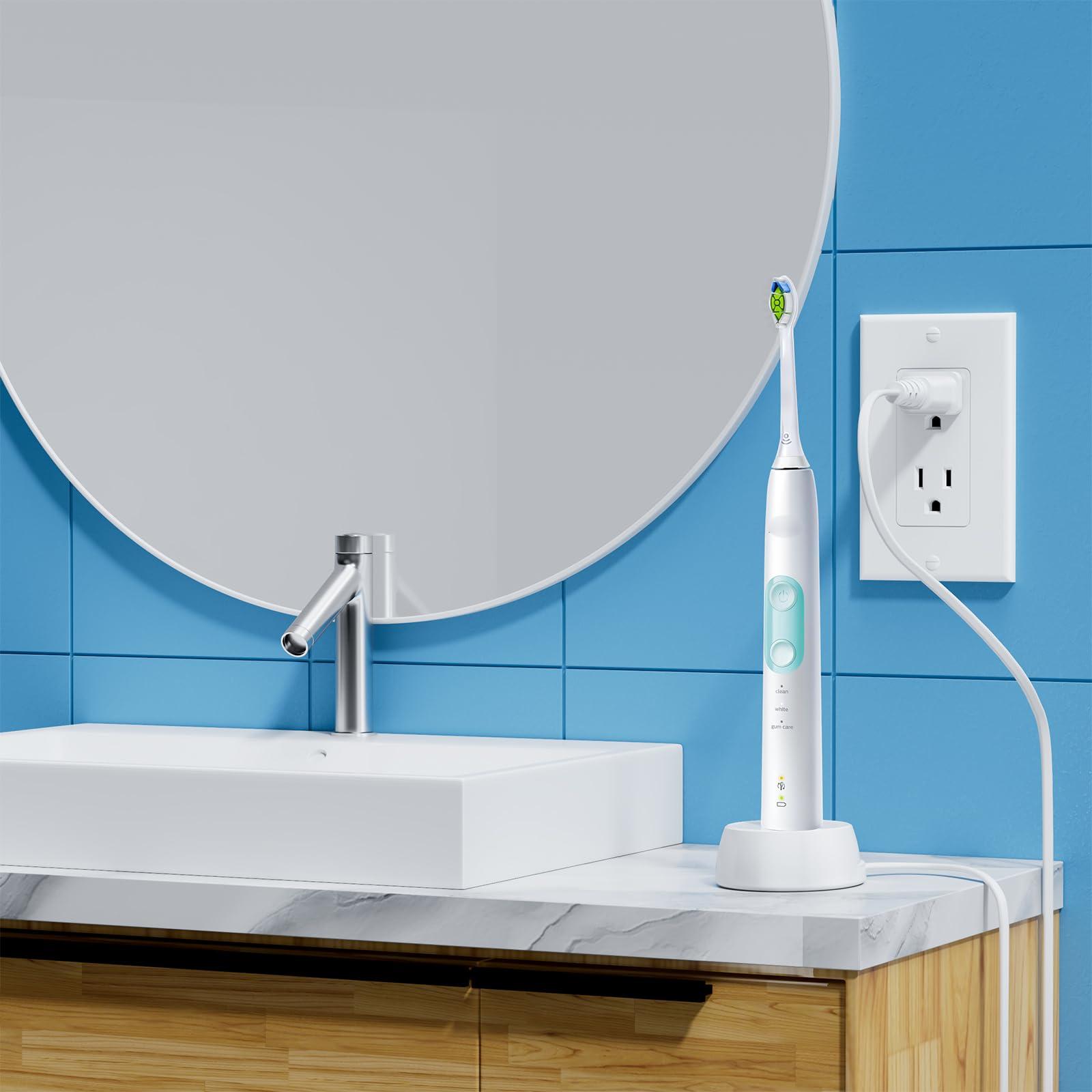 MEROM Nokker Replacement Model HX6100 Charger for Philips Sonicare HX6253, HX6850/60, HX6964/77, HX6921, HX3211, HX6857/32, HX6610-01, HX3211/33, HX6857/11, HX6211 Electric Toothbrush Charging Base