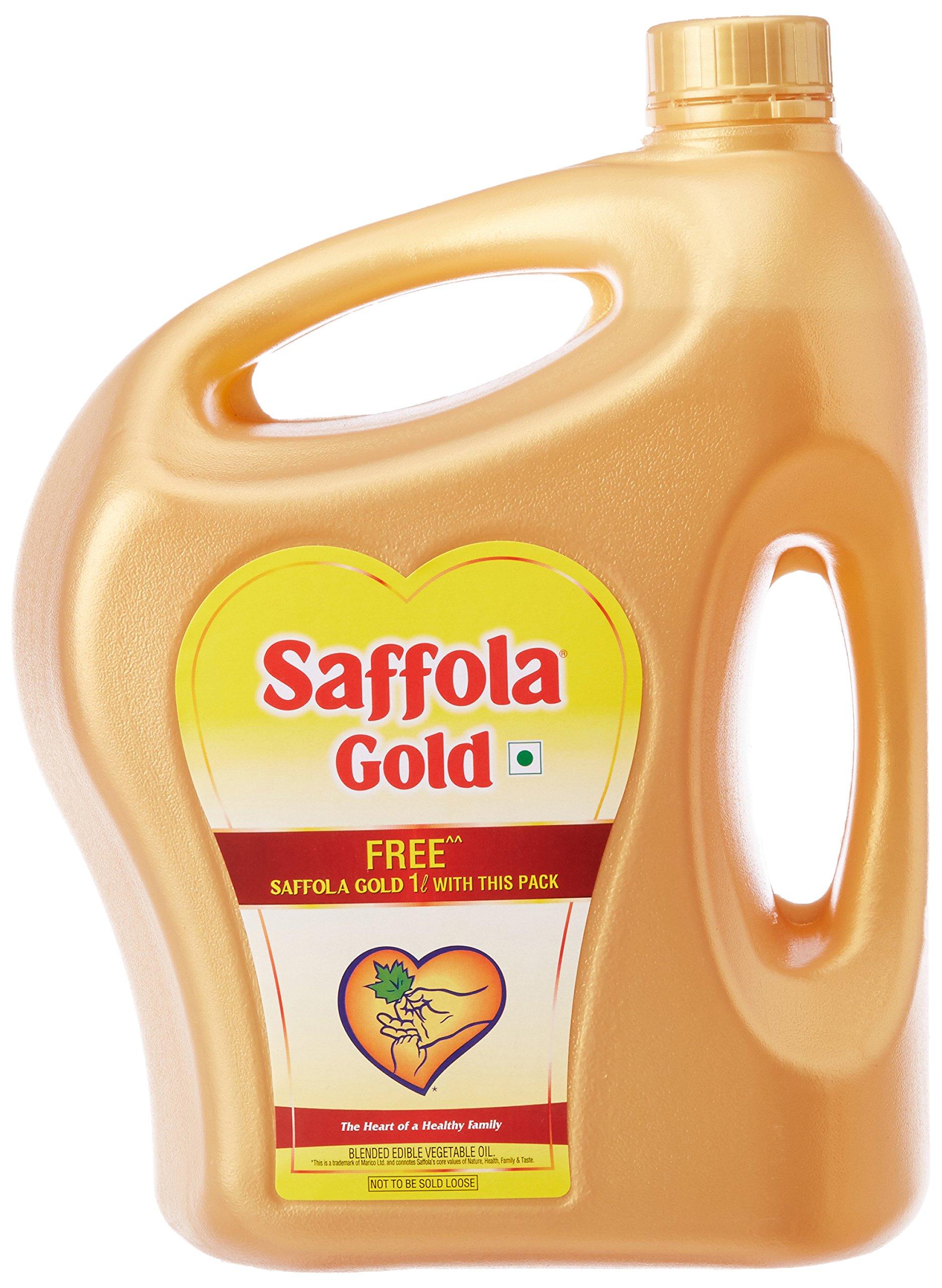 Saffola Saffola Gold Oil, 5L with Free Saffola Gold, 1L