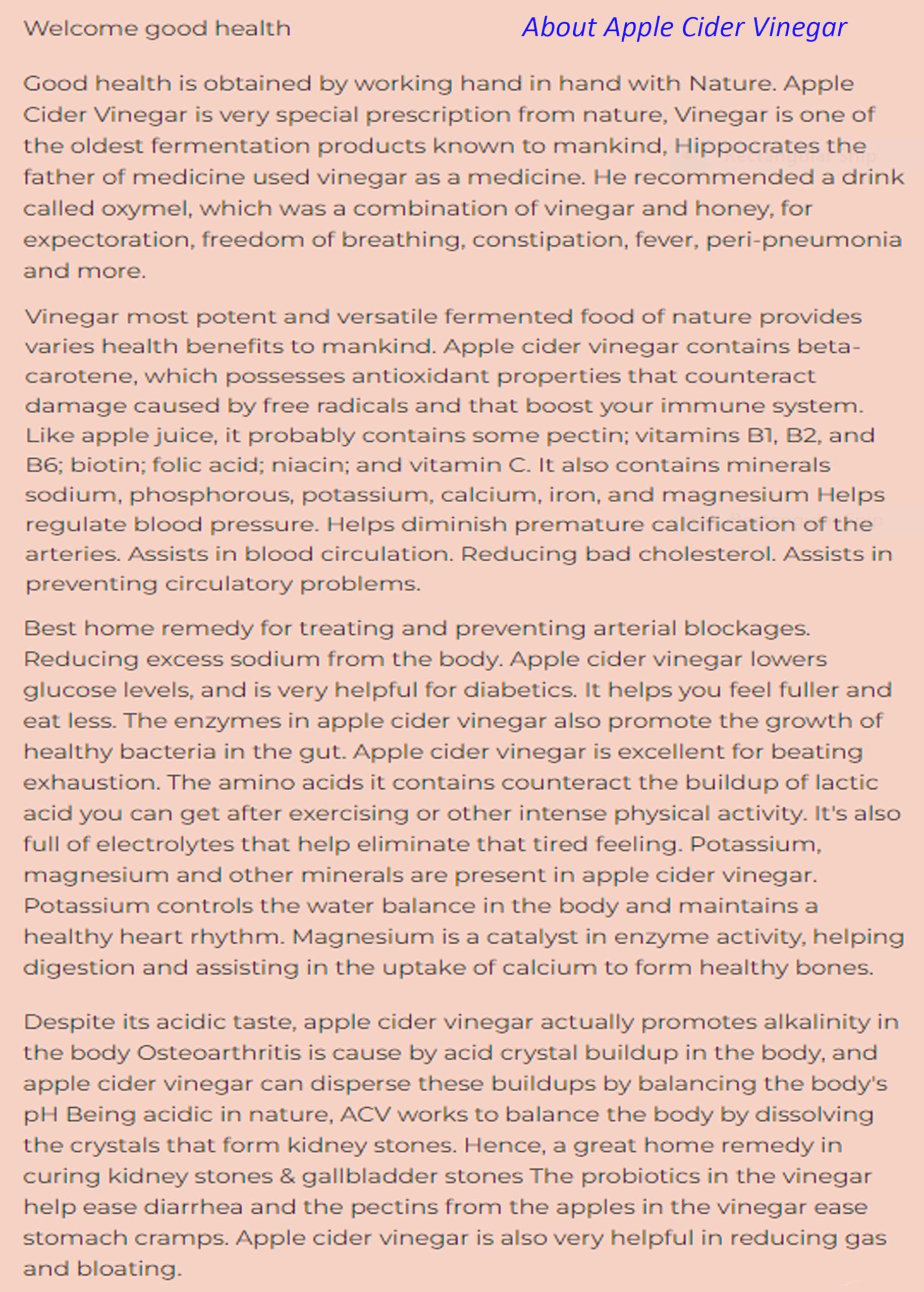 Appylite Appylite Apple Cider Vinegar with Ginger, Garlic, Lemon and Honey - 500ml