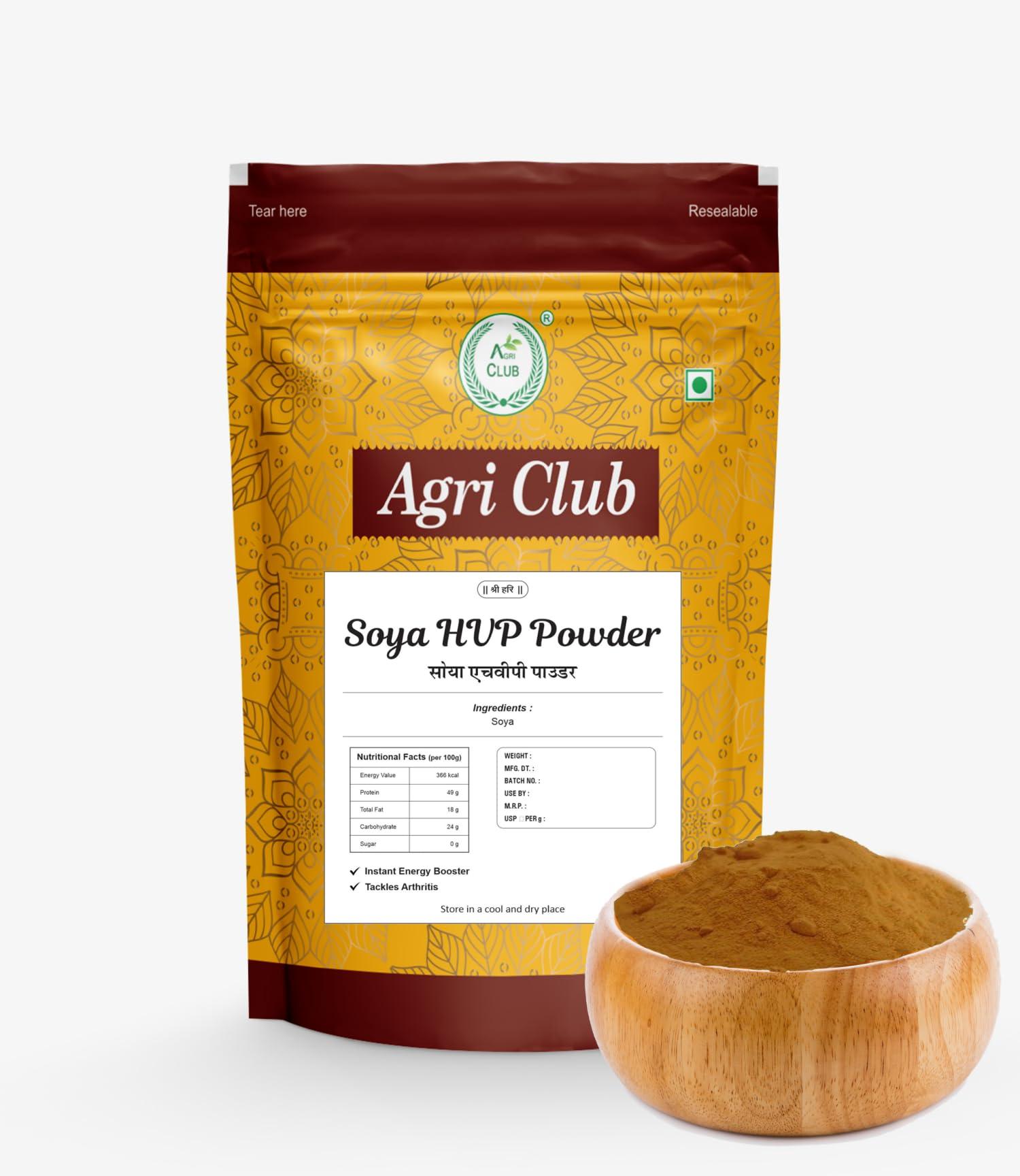 AGRI CLUB Soya HVP Powder 1kg | High in Protein | Low in Carbs | Agri Club