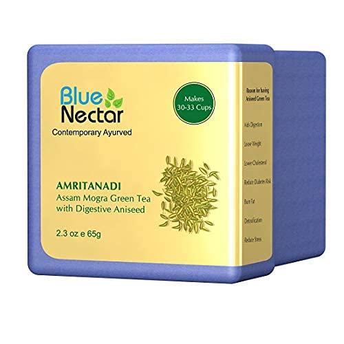 Blue Nectar Blue Nectar Amritanadi Assam Loose Green Tea Leaves (50 Gm + 15 Gm Free|30-33 Cups) (Digestive Aniseed) - 65 Gram