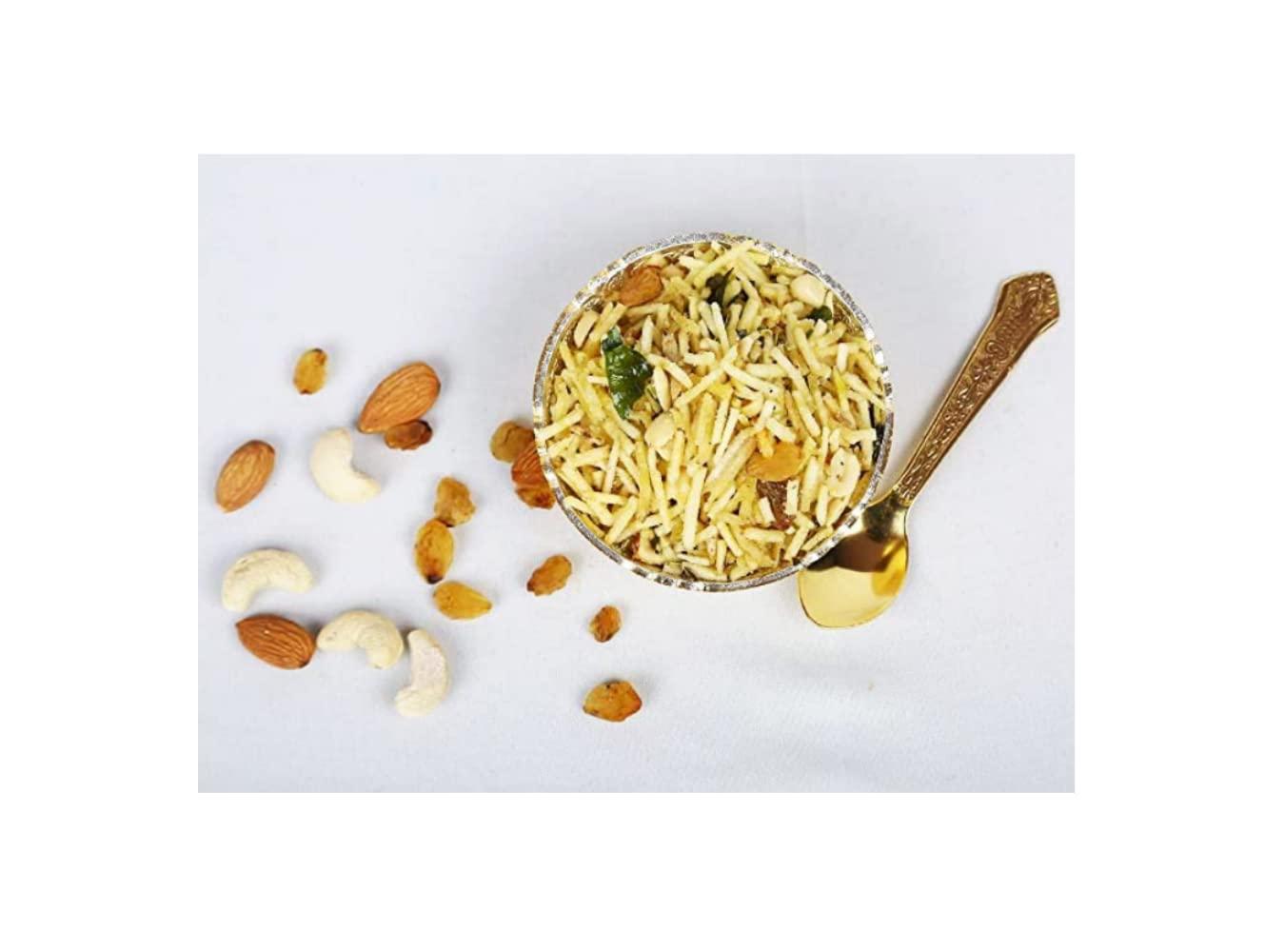 OKHLI MUSAL BRAND Farali Chiwda/Upwas, Vrat, Fast Mixture Namkeen/Aloo Lachha Mungfali Sabudana Mix/Farali/Falhari Potato Mixture PHALHARI CHIWDA Farsan with Goodness Of Black Pepper-900g*4Pack