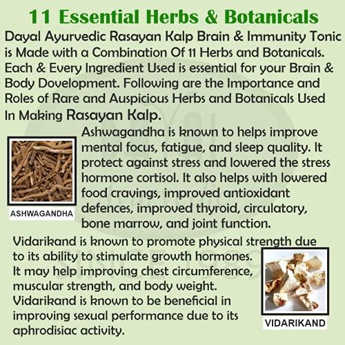 Dayal Ayurvedic Dayal Ayurvedic Rasayan Kalp Brain Tonic With Brahmi, Shankhpushpi, Ashwagandha and Other 8 Herbs & Botanicals Pack Of 1(225ml X 1)