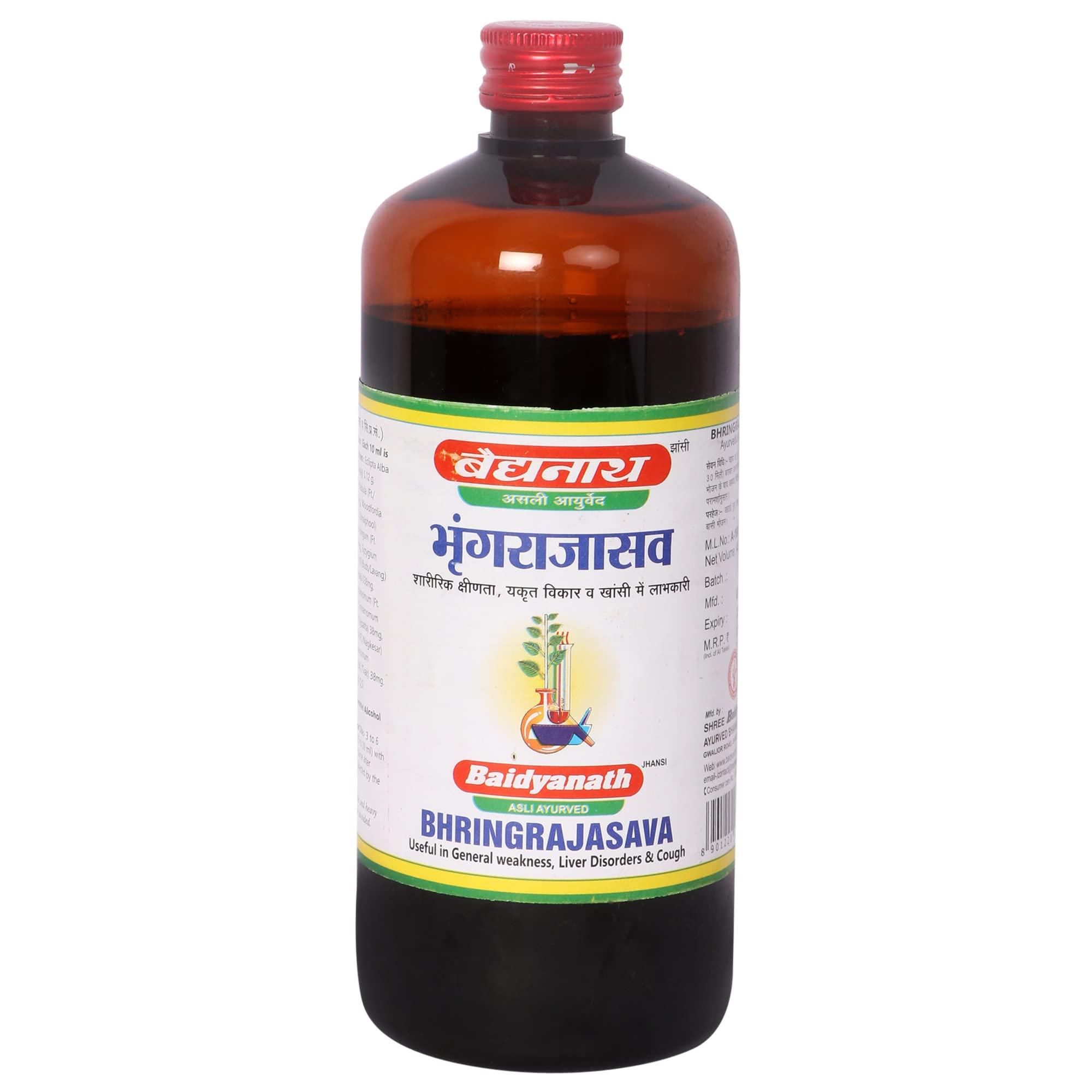 Baidyanath Baidyanath Bhringrajasava 450 Ml Syrup & Mahabhringraj Tel 100 Ml