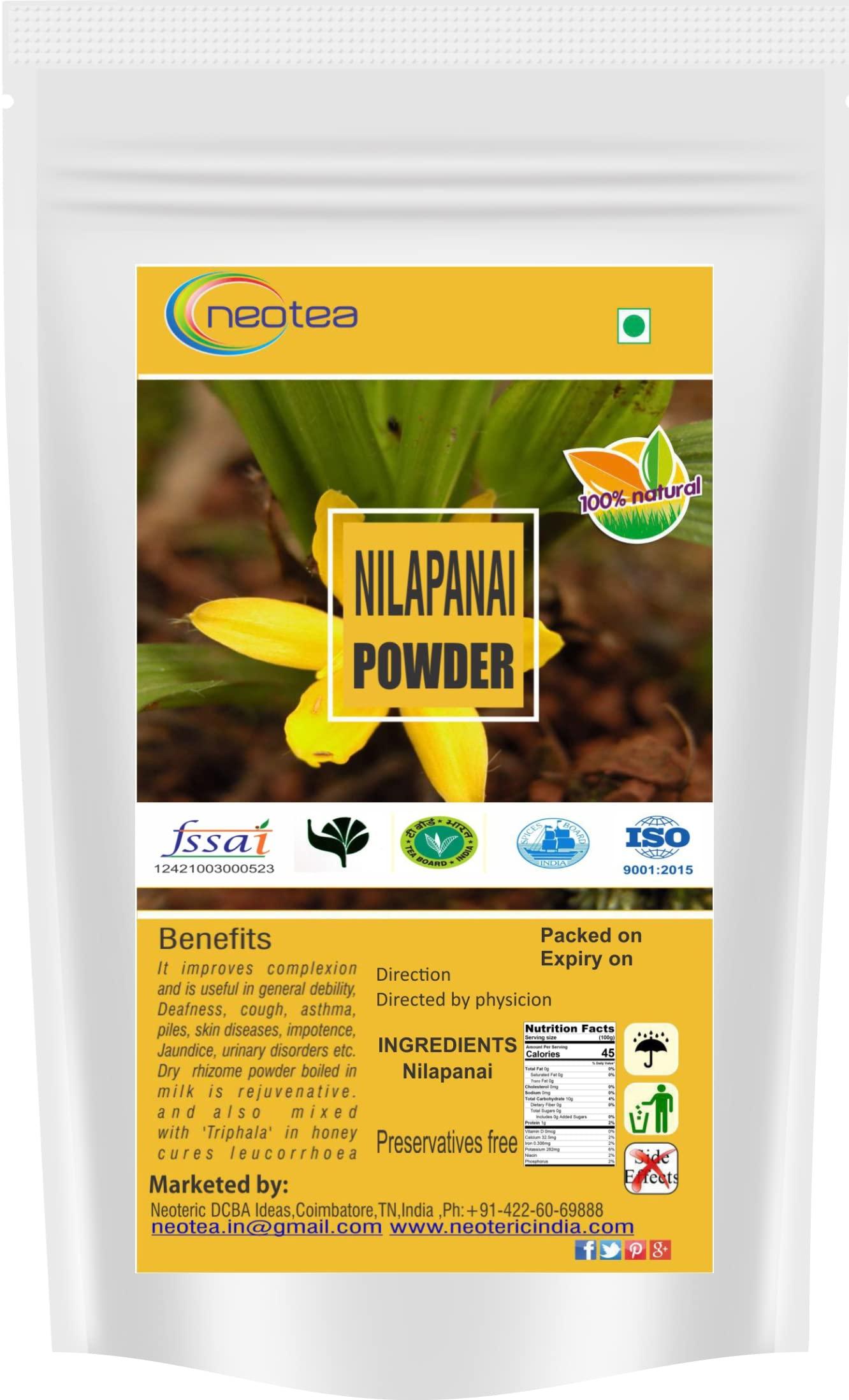 neotea Neotea Nilapanai Kilangu Powder | Black Musli (Kali Musli) | Curculigo Orchioides | Nelpana | Nelamuli Musli | Natural Nelatadi | Boosts Energy & Stamina | Improves Immunity | Supports Reproductive Health | Bone & Joint Support | Healthy Digestion 30