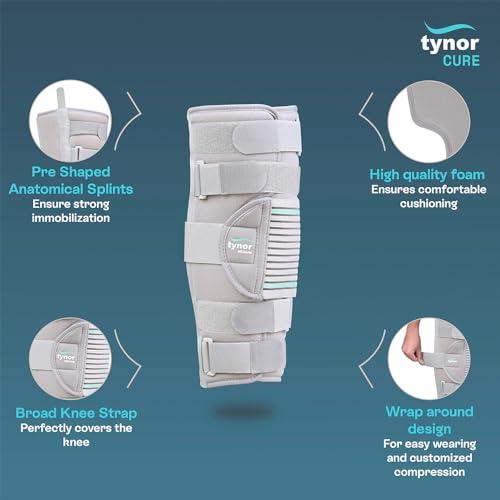 TYNOR Tynor Knee Immobiliser 22"/56cm, Grey, XL, 1 Unit