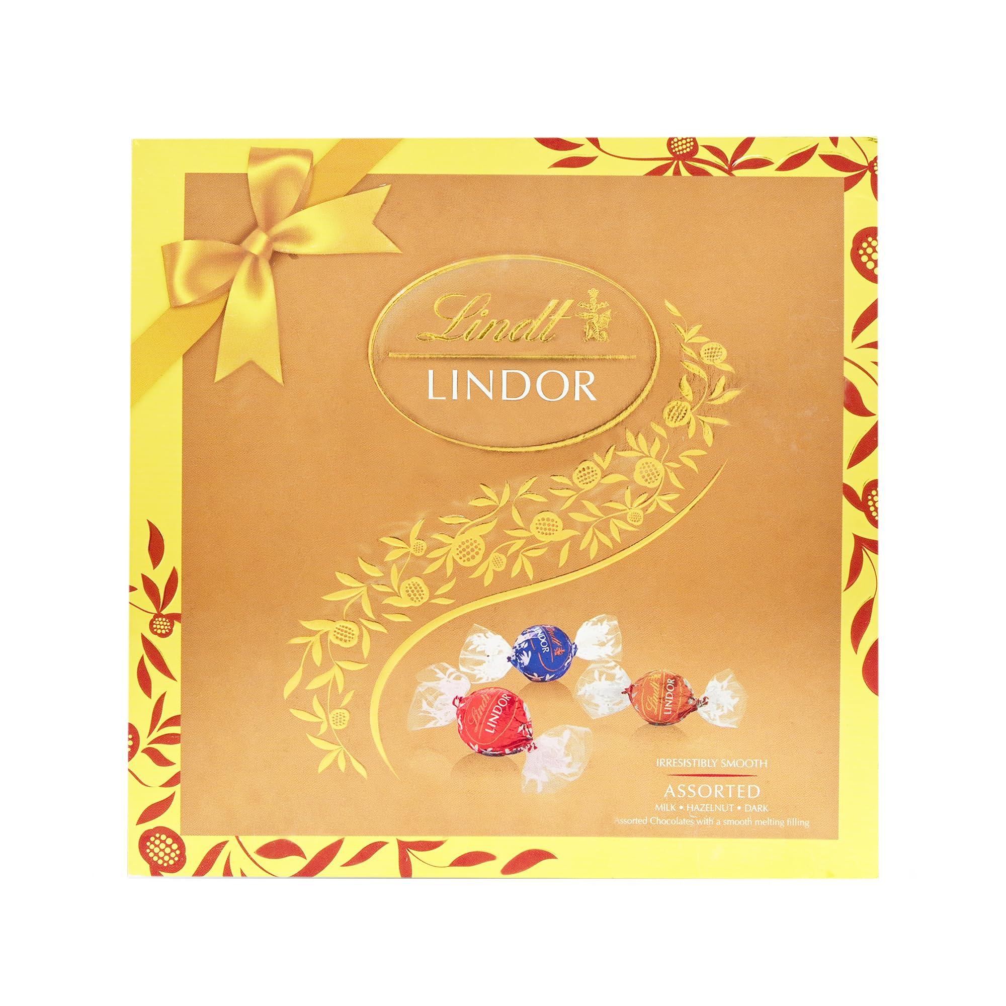 Lindt Lindt Lindor Assorted Cornet Chocolate Festive Gift Pack -100gm (8 Cornet Balls)