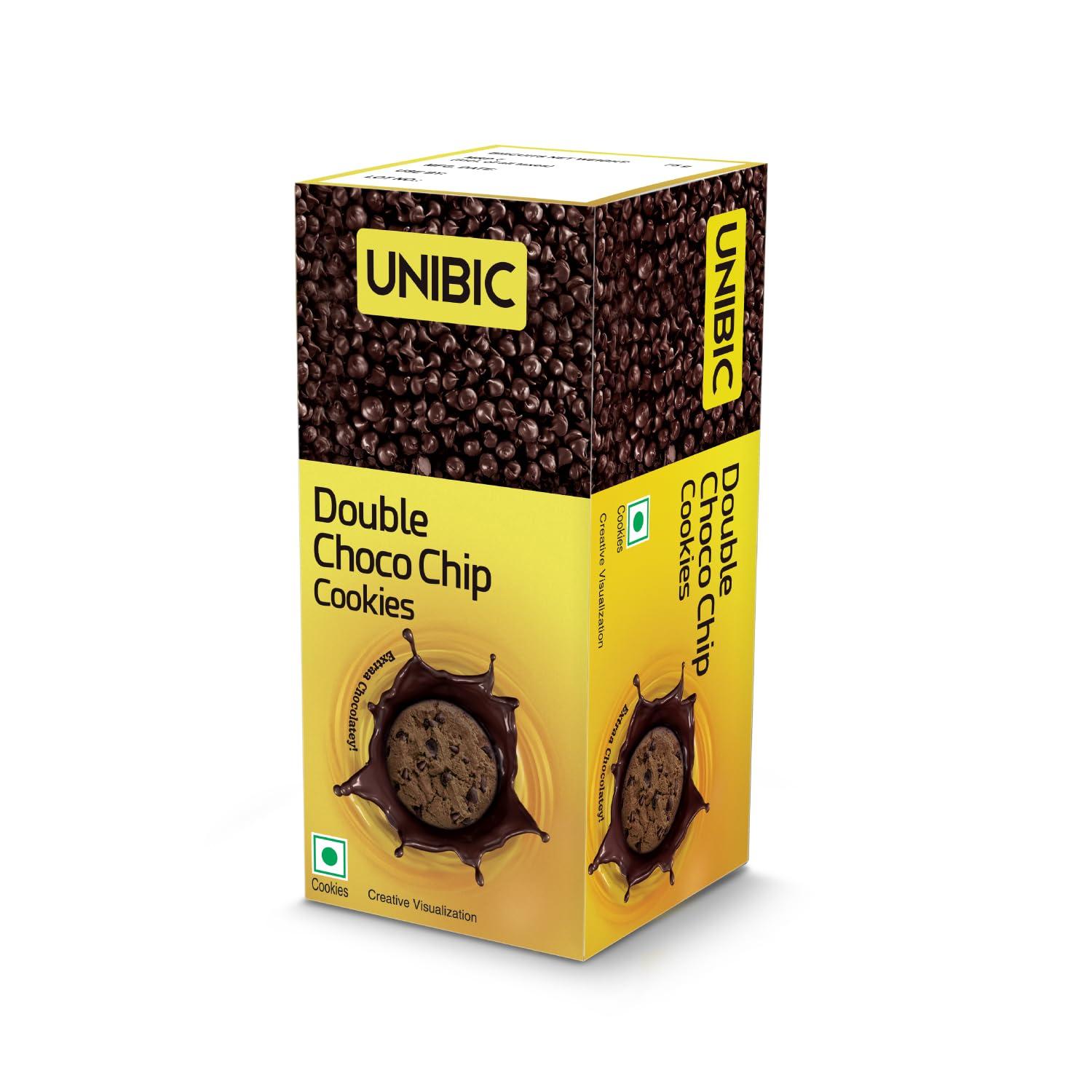 UNIBIC UNIBIC Double Choco Chip Cookies, 75g, Pk of 04