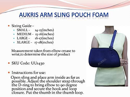 AUKRIS AUKRIS Arm Sling Pouch Foam for arm, shoulder, wrist, hand support - Small, Blue