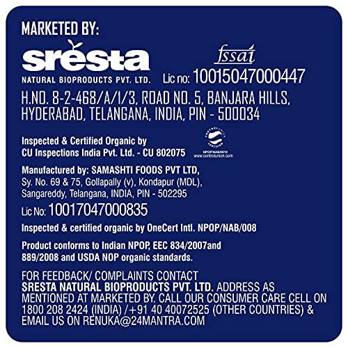 24 Mantra Organic 24 Mantra Organic Wholewheat Fusili Pasta, 0% Maida, 100% Wholewheat Pack of 2, 2 x 500 g