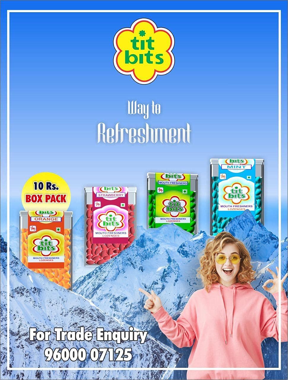 titbits titbits Mouth Freshener Container (12 Pieces ) -Pack of 3
