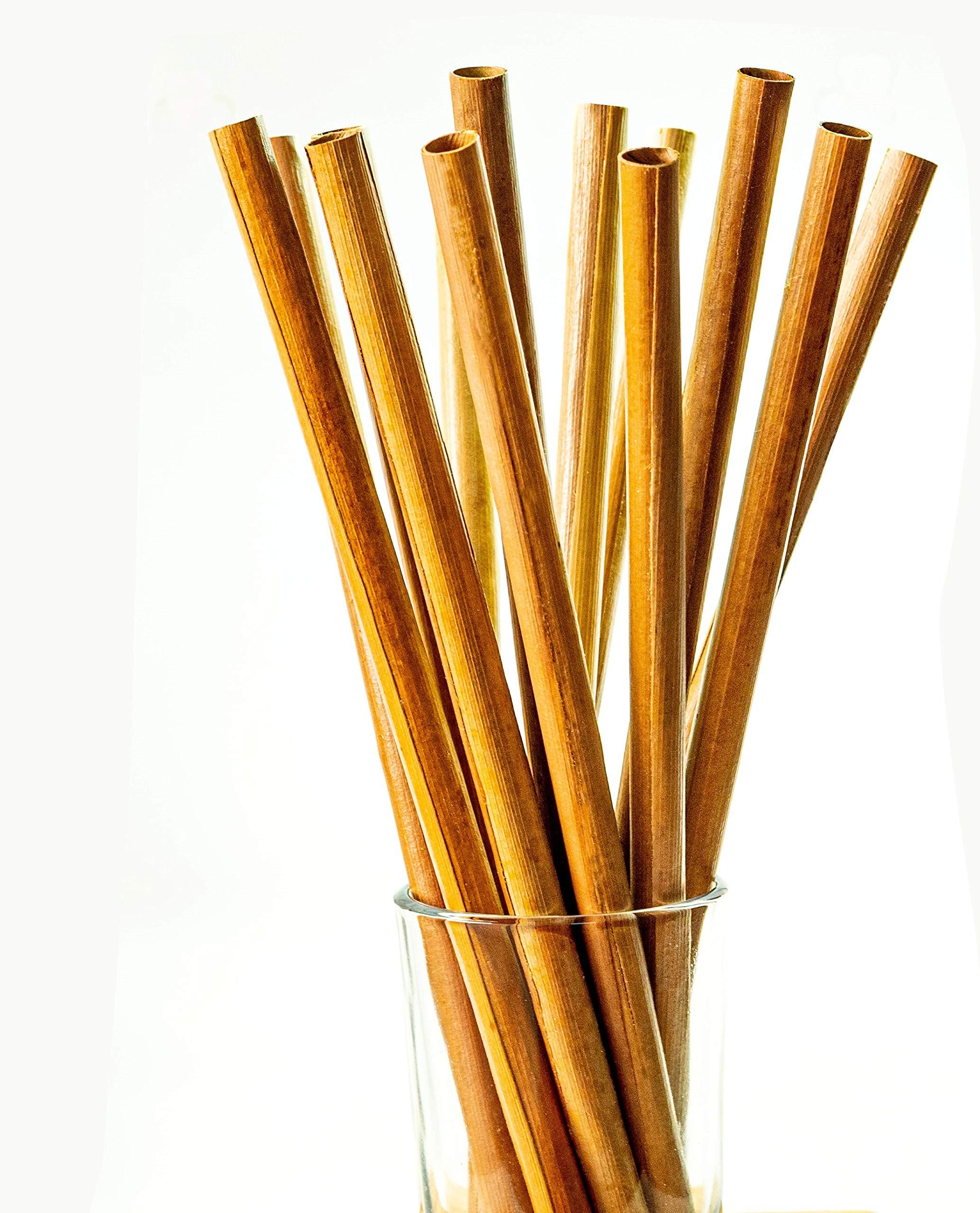 SUNBIRD SUNBIRD Coconut Leaf Drinking Straws, Organic, Biodegradable, Sustainable, Eco-Friendly Product (Regular Straw Diameter 6mm X Length 8\'\', Pack of 50)