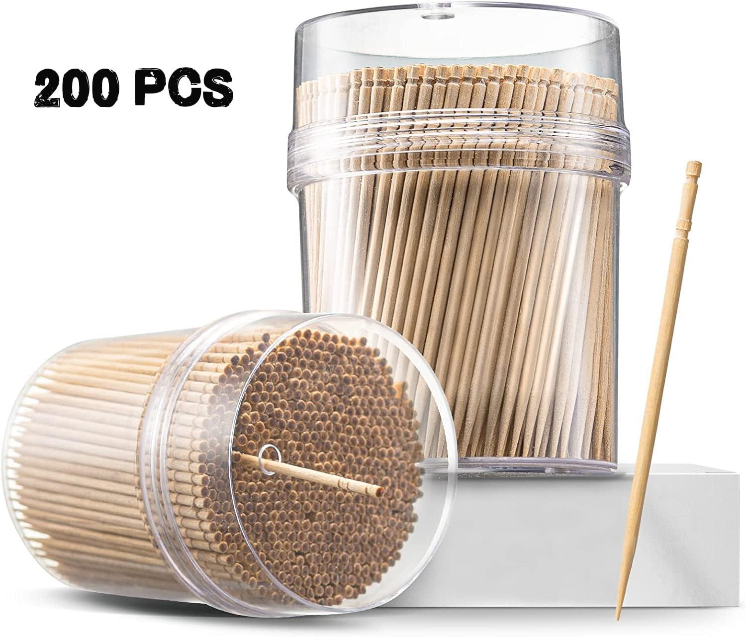 Red Champion Red Champion Teeth Cleaning Dental Floss,Teeth Stick Toothpicks Dental Flossers Picks Oral Hygiene, Bamboo Wooden Toothpicks Stick (Pack of 200 Sticks Pack of 2 Box)