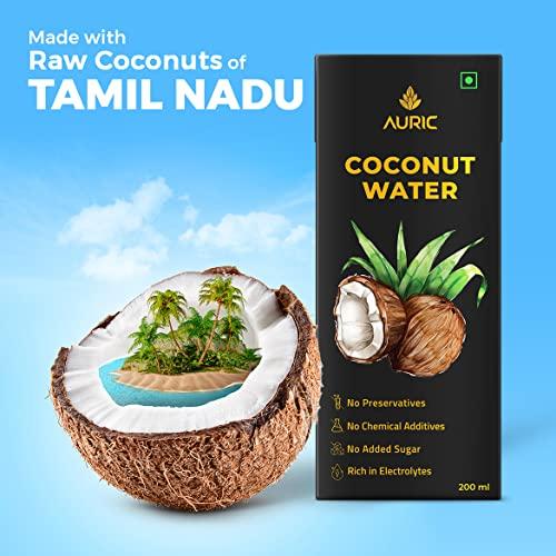 Auric Auric Tender Coconut Water Energy Drink - No Added Sugar | Not from Concentrate | Natural Energizer | Direct from Tamil Nadu | Safe Hygienic Packaging (Pack of 27))