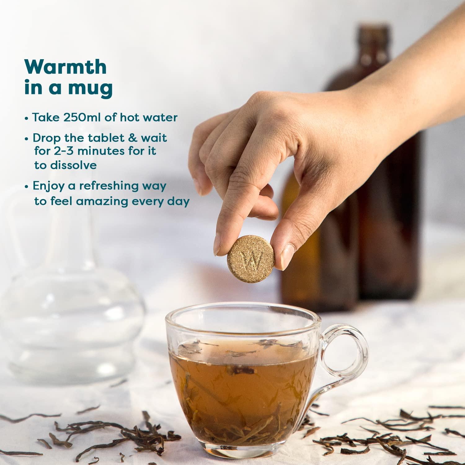 WELLBEING NUTRITION Wellbeing Nutrition Grandma's Kadha -Ayurvedic Natural Immunity Booster | Ayurvedic Kadha for Immunity, Cold, Cough, Sore Throat & Congestion (60 Effervescent Tablets)