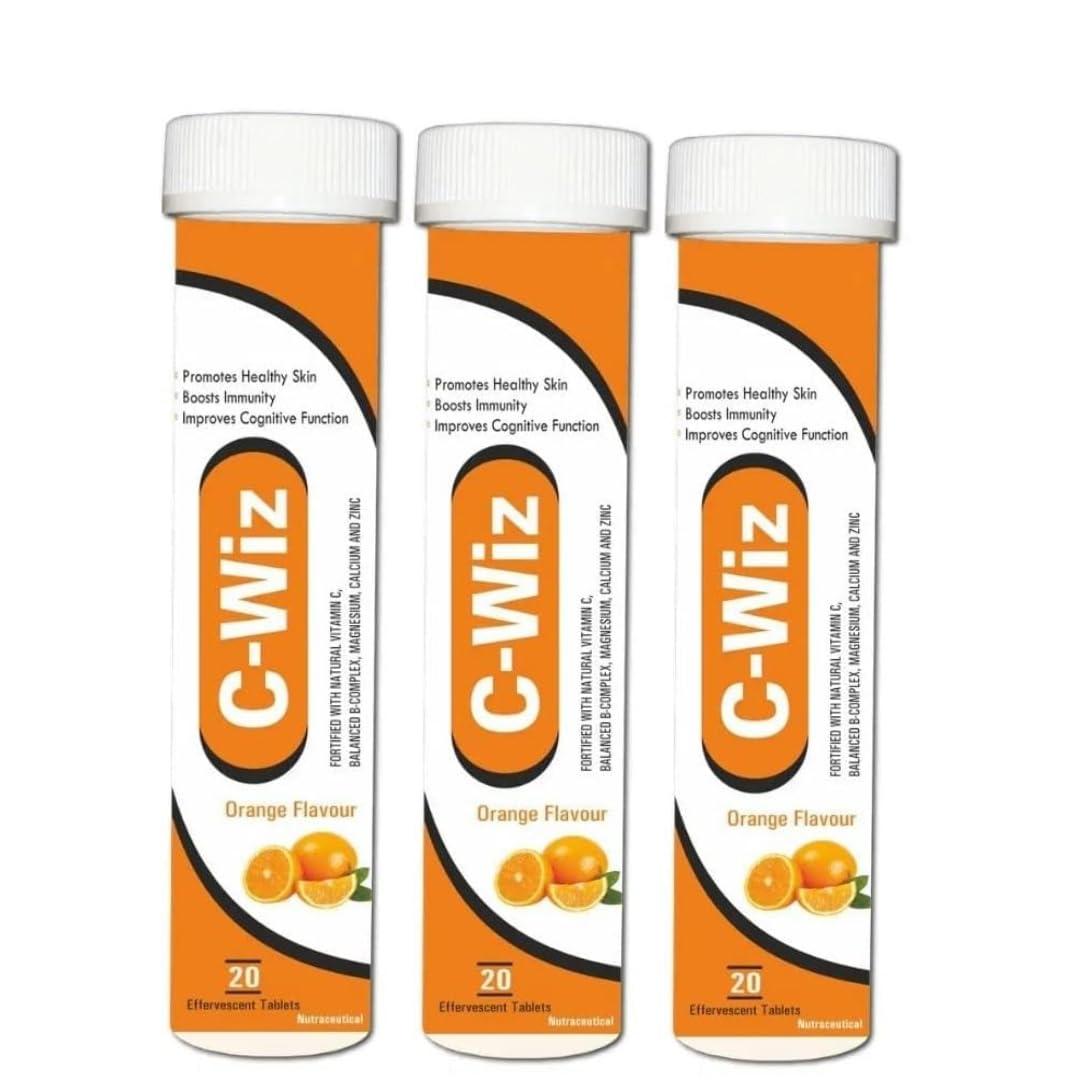 NEXLIFE NUTRASCIENCE GUJRAT INDIA C - Wiz Viitamin C Tablet | Orange Flavor | PACK OF 3