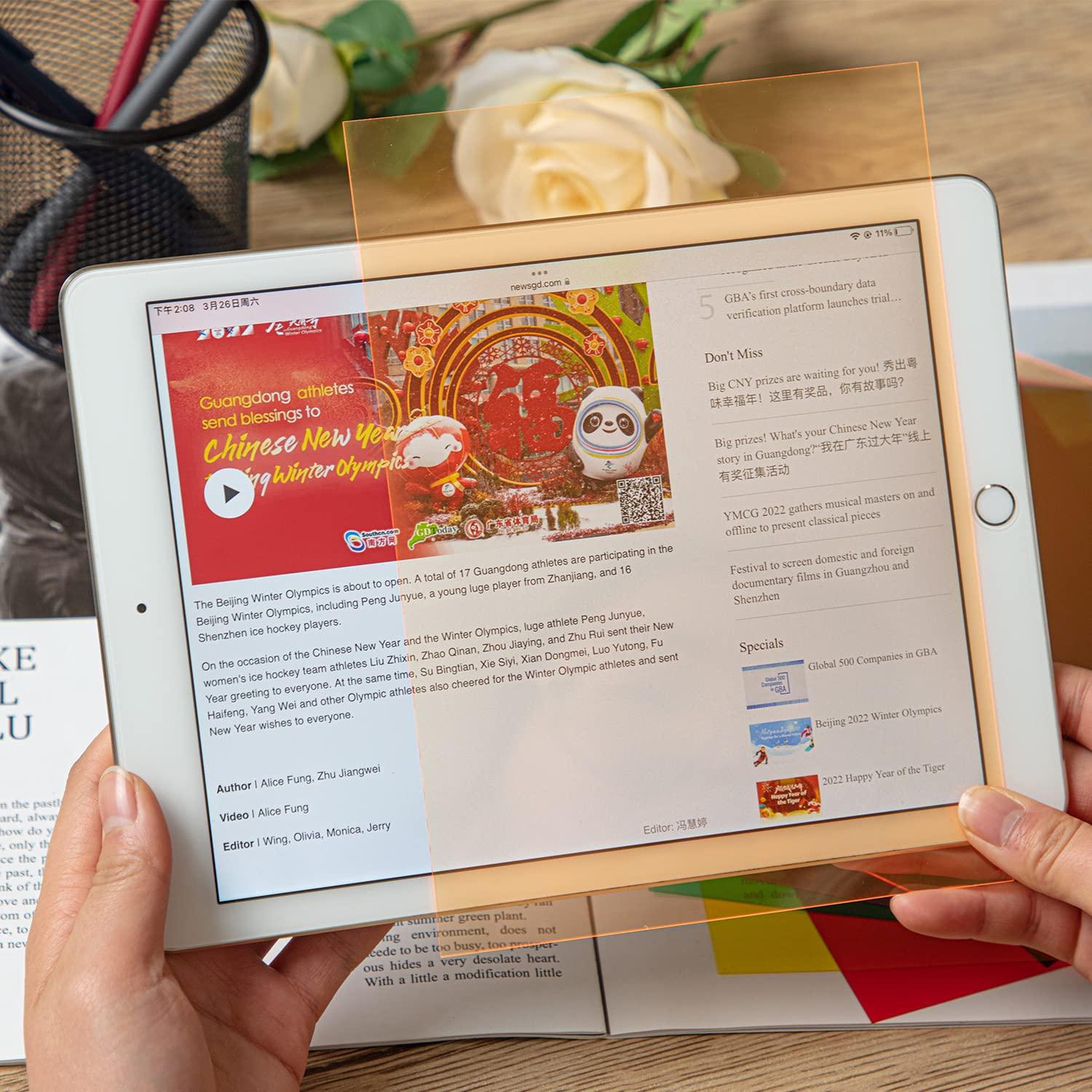 FFNIU 32 Pcs Colored Overlays Dyslexia, Reading Color Overlays, Dyslexia Tools for Kids, ADHD and to Reduce Visual Stress, A6 Size