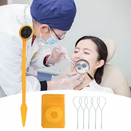 Ceonam Braces Cleaning Kit for Teeth , Portable Orthodontic Toothbrush Kit Oral Care Dental Travel Kit - Interdental Brush Dental Wax Dental Floss Toothbrush Box (Orange)