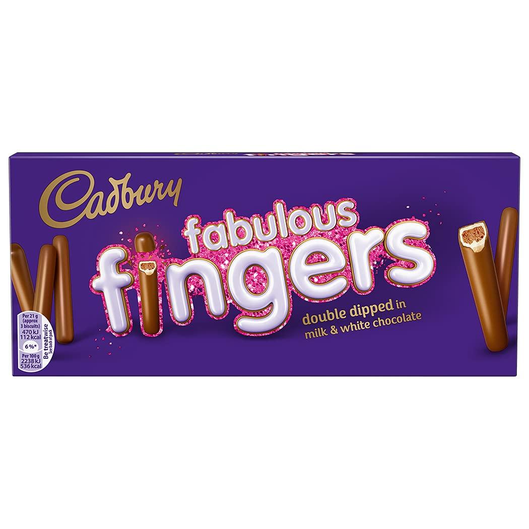 Cadbury Cadbury Fabulous Fingers Double Dipped in Milk & White Chocolate, 110.0 g