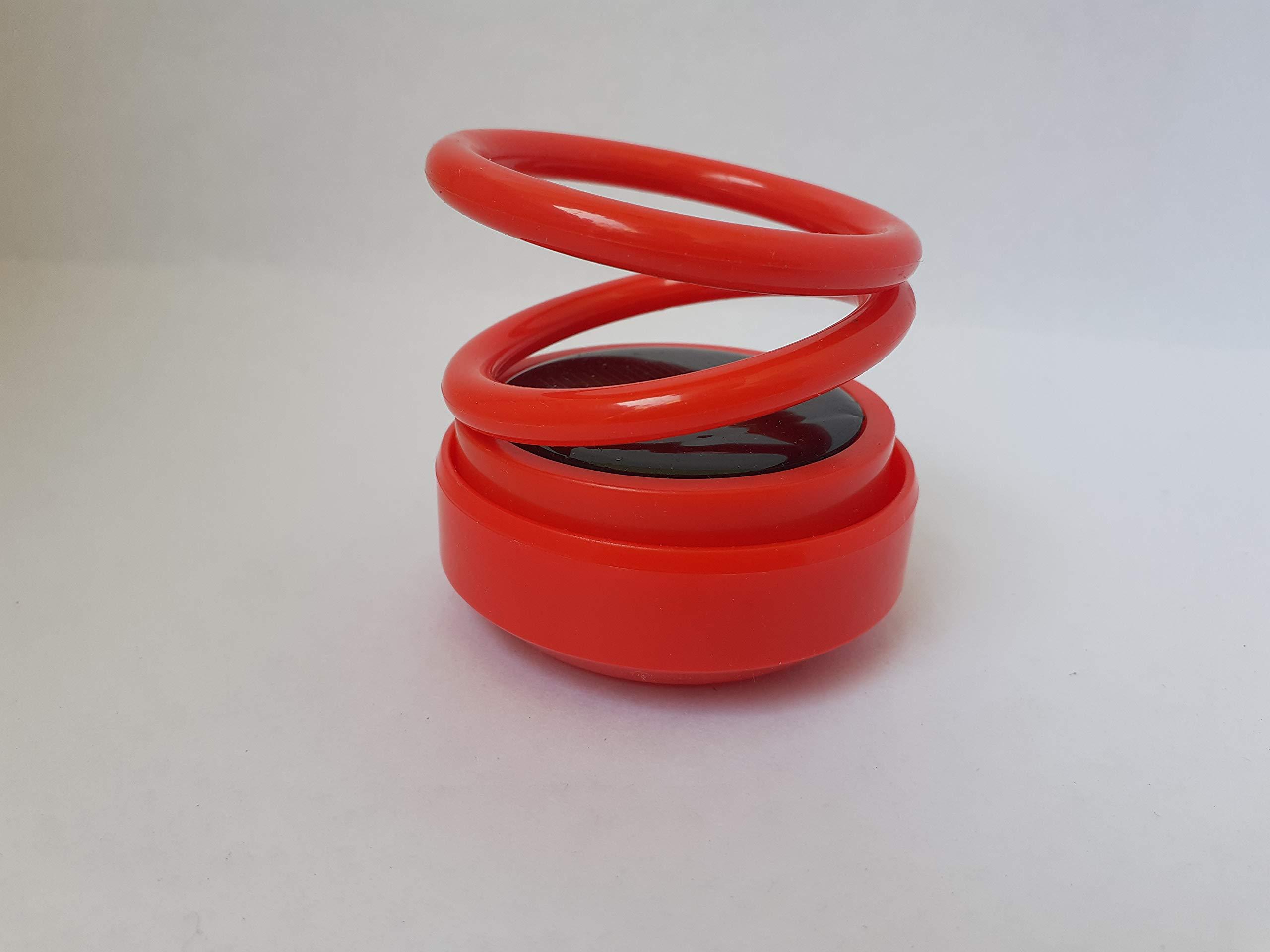 GENERIC GENERIC | SOLAR POWER CAR AROMA | DANCING IN THE SUNSHINE | SOLAR OPERATED DOUBLE RING CAR PERFUME | BLUE, RED & GREY (RED)