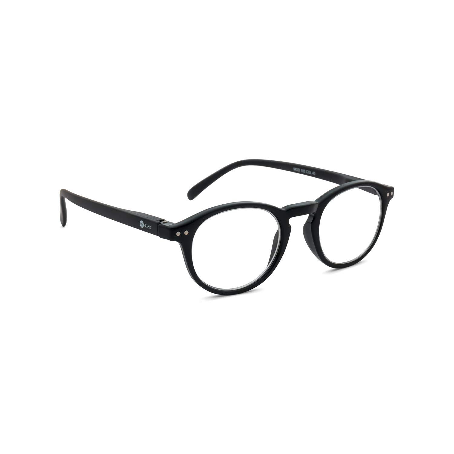 MyRead MyRead(Model 103) Reading Glasses with Duraflex spring hinge available with attractive Case | Ideal for Men & Women - Near Vision glasses | Power +2.75 Black colour