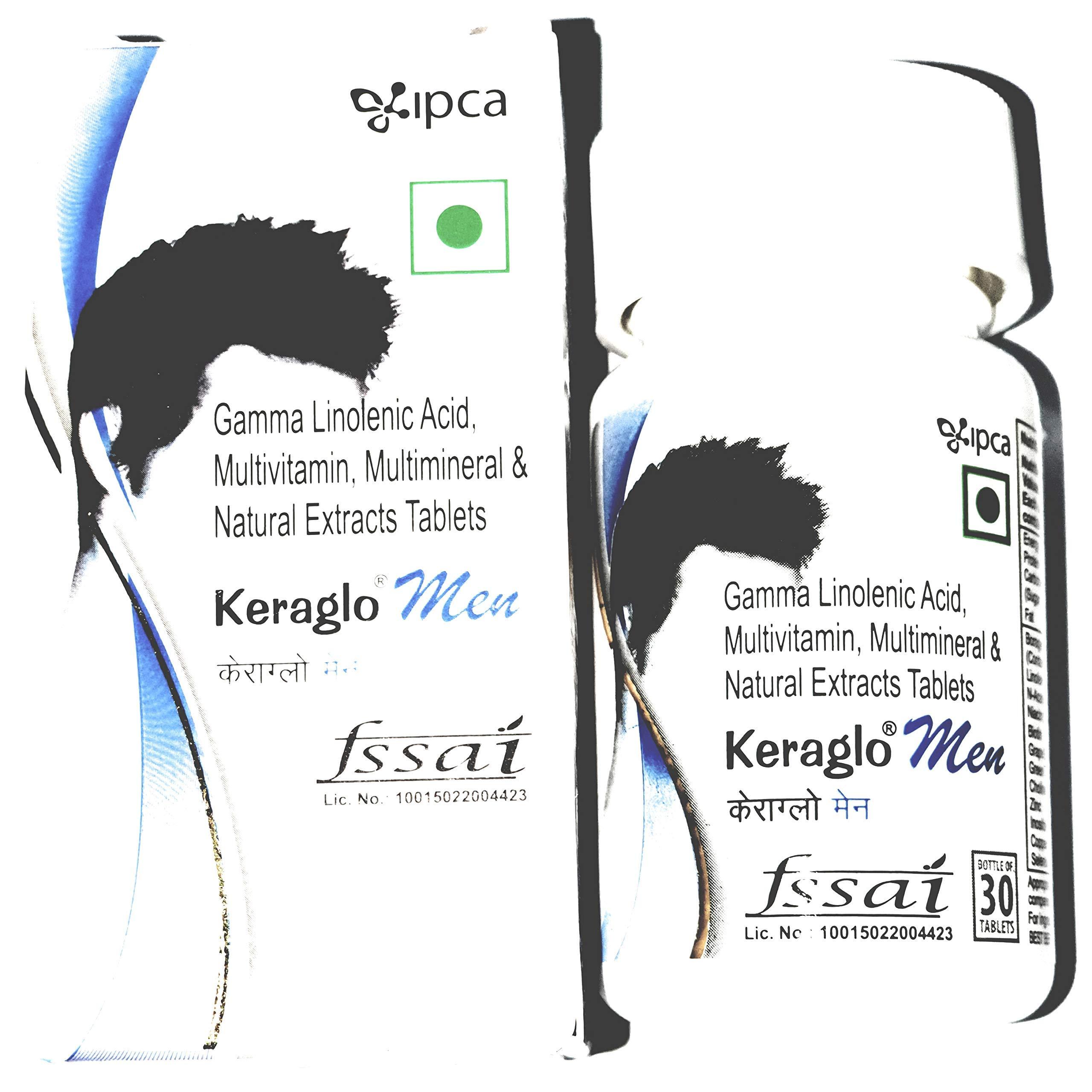 IPCA IPCA New Keraglo Men Natural Extract (Pack of 2-60Tablets)