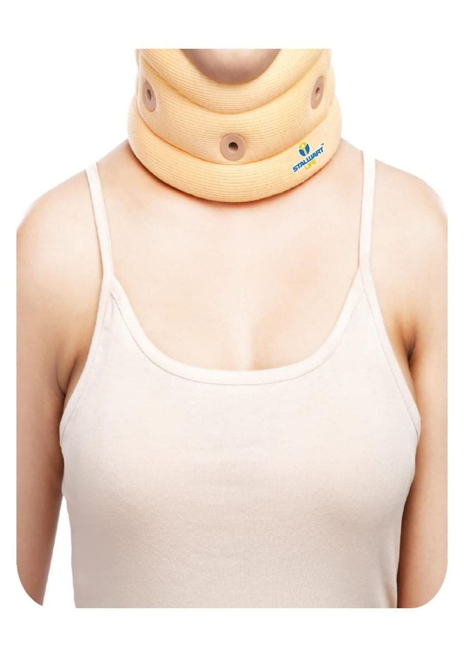 STALWART LIFE STALWART LIFE Soft Cervical Collar For Spondylitis Neck | Adjustable Neck brace With Extra Support Relieves Pain & Pressure in Spine for Men and Women (LARGE)
