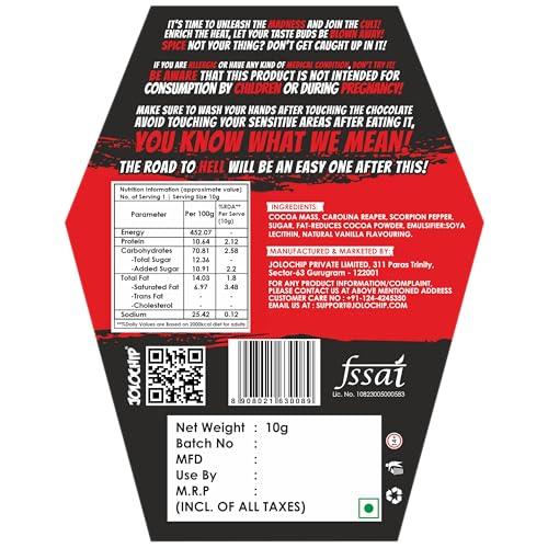 JOLOCHIP JOLOCHIP Deadly Combo  Includes Last Chip Challenge (5g) & Hottest Chocolate Challenge (10g)  Extreme Heat Duo with Carolina Reaper, Scorpion Pepper, and Ghost Pepper