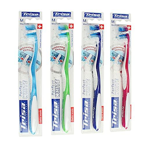 TRISA Trisa Perfect White Medium Toothbrush (Assorted Color)