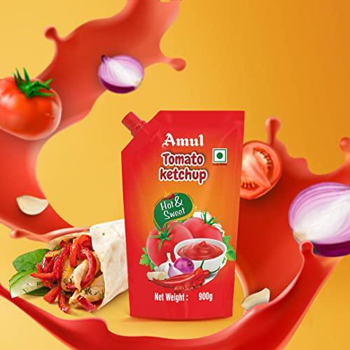Amul Amul Hot & Sweet Tomato ketchup Spout Pack 900g