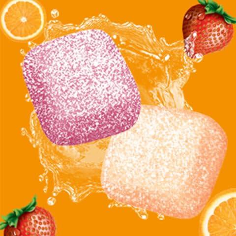 Extra Refreshers Extra Refreshers Strawberry Lemon Flavour Sugarfree 30 Cubes Chewing Gum Bottle 67gm