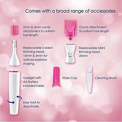 Annex Store Annex 5 in 1 trimmer for Upper, Lip, Chin, Eyebrow, bikini trimmer for women, underarm, Face Hair Remover electric machine clipper for women