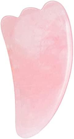 SEI REGINA Sei Regina Rose Quartz Wing Shape Gua Sha Natural Jade Stone Guasha Board for SPA Acupuncture Therapy Trigger Point Treatment, Gua Sha Scraping Massage Tool