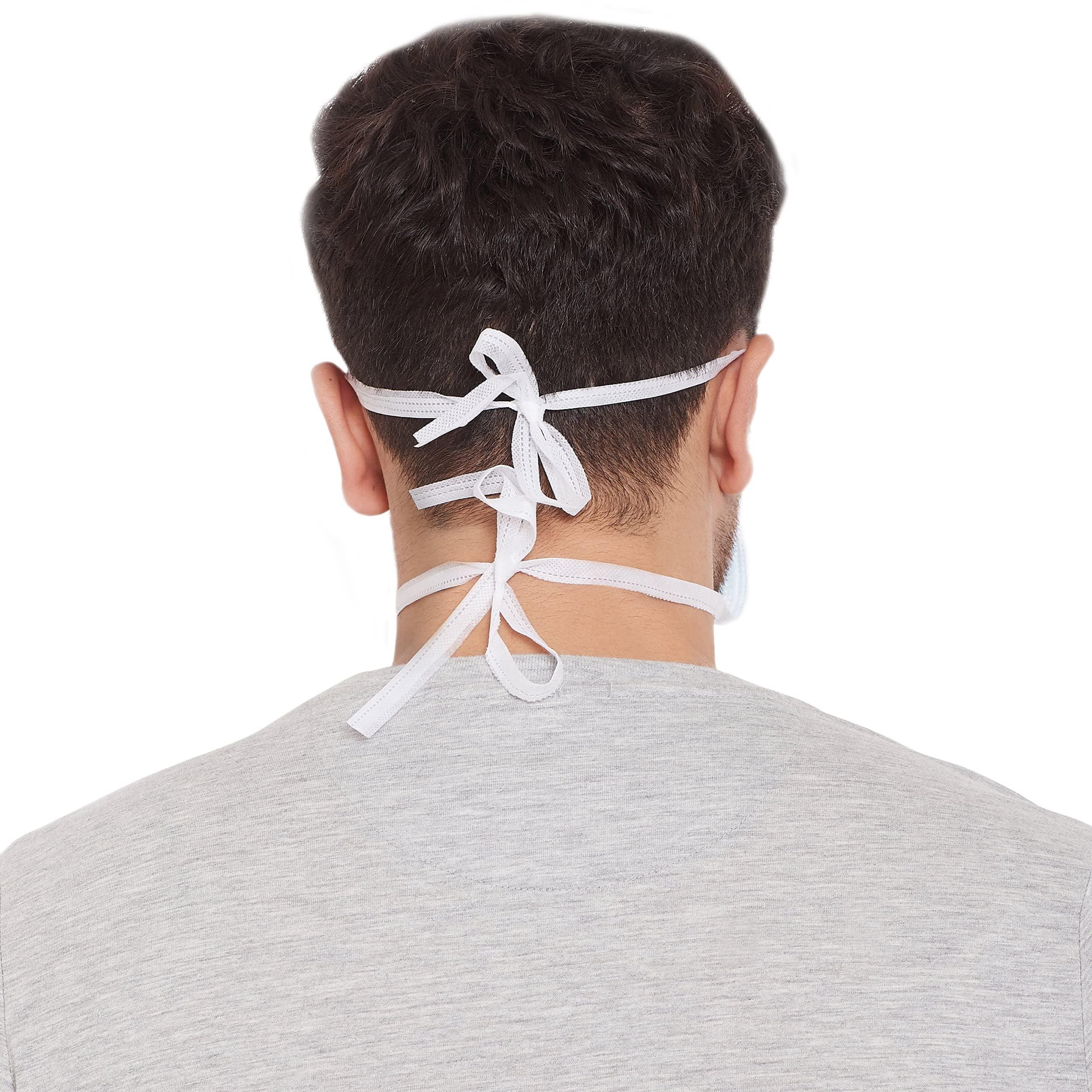 Romsons Romsons Unisex Non-Woven Fabric Guard Well 3 Ply Surgical Face Mask Tie-On Ear Loops, 50 Pcs/Pack,White