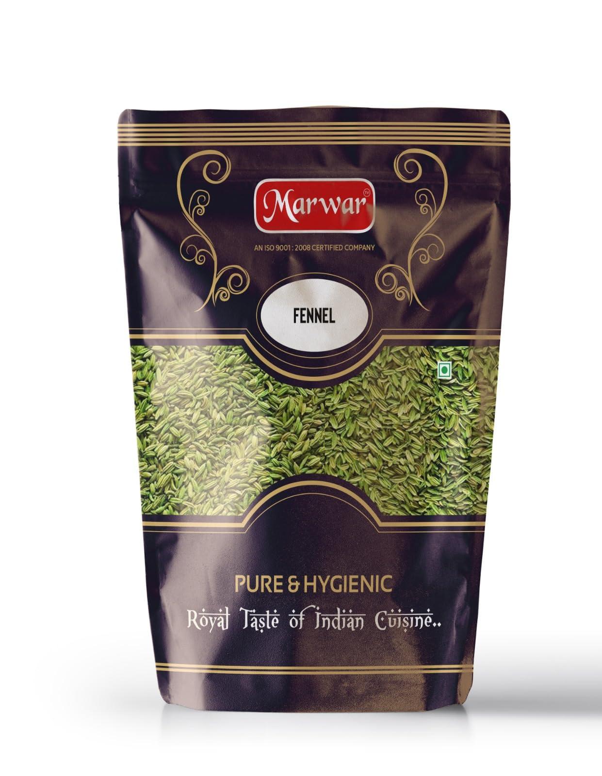 MARWAR Marwar Saunf Whole (Fennel Seeds) Big Size Sounf, 1 Kg Pouch (1 Kg)