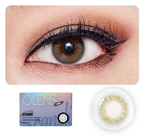 O-LENS O-LENS Scandi Light Grey - Coloured Contact Lens (Monthly Disposable, -1.75 / 2pcs / Light Grey), Natural Looking & Comfy Eye Color Lenses