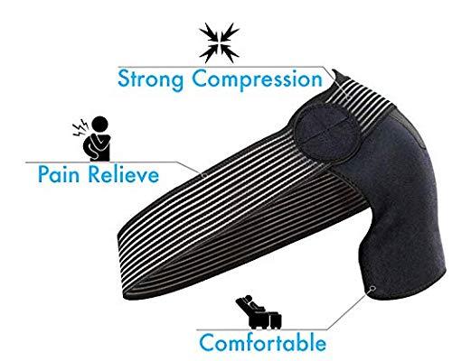 IRIS IRIS Compression Shoulder Brace Shoulder Support Strap Light Weight and Adjustable for Rotator Cuff Injury Prevention and Recovery- One Size, Left & Right