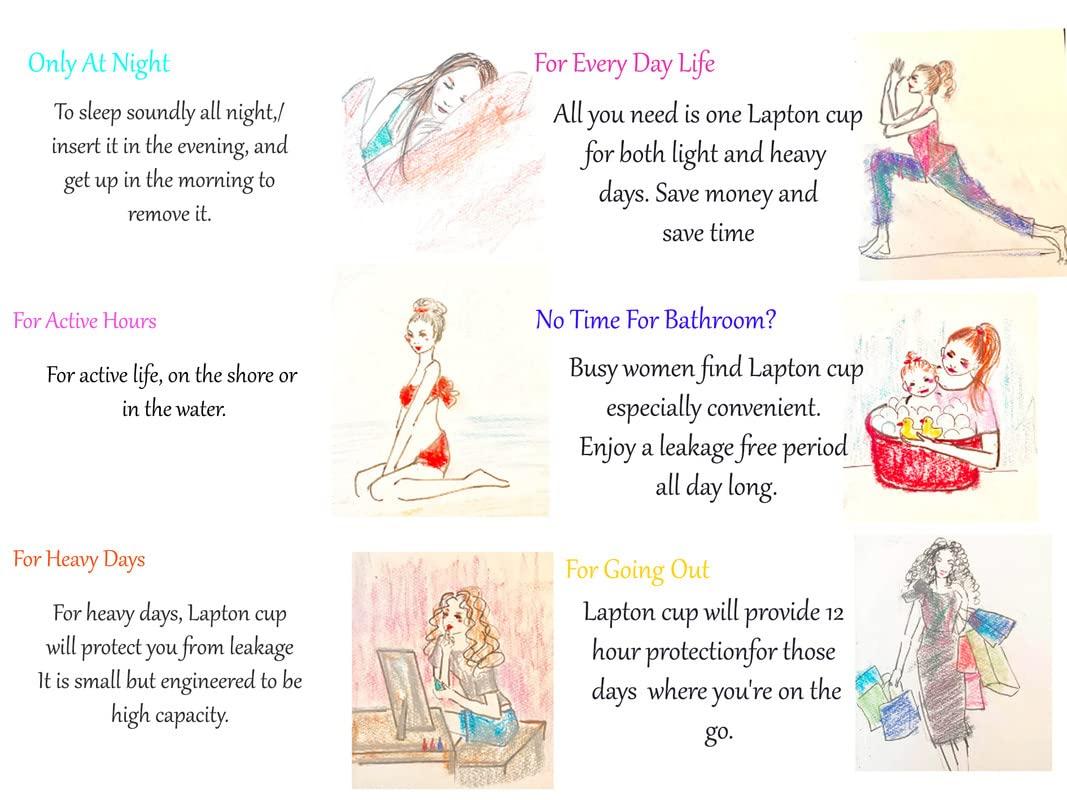 LAPTON Lapton Purple Color Reusable Silicone 25ML Menstrual Cup Pack of 1 (Purple_Large_25 ML)(k2-box-L_Purple_P1)