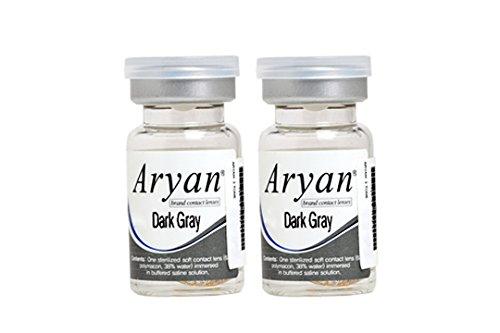 Aryan Aryan 2 Tone Contact Lens - 2 Pieces (-4.25, Dark Grey)