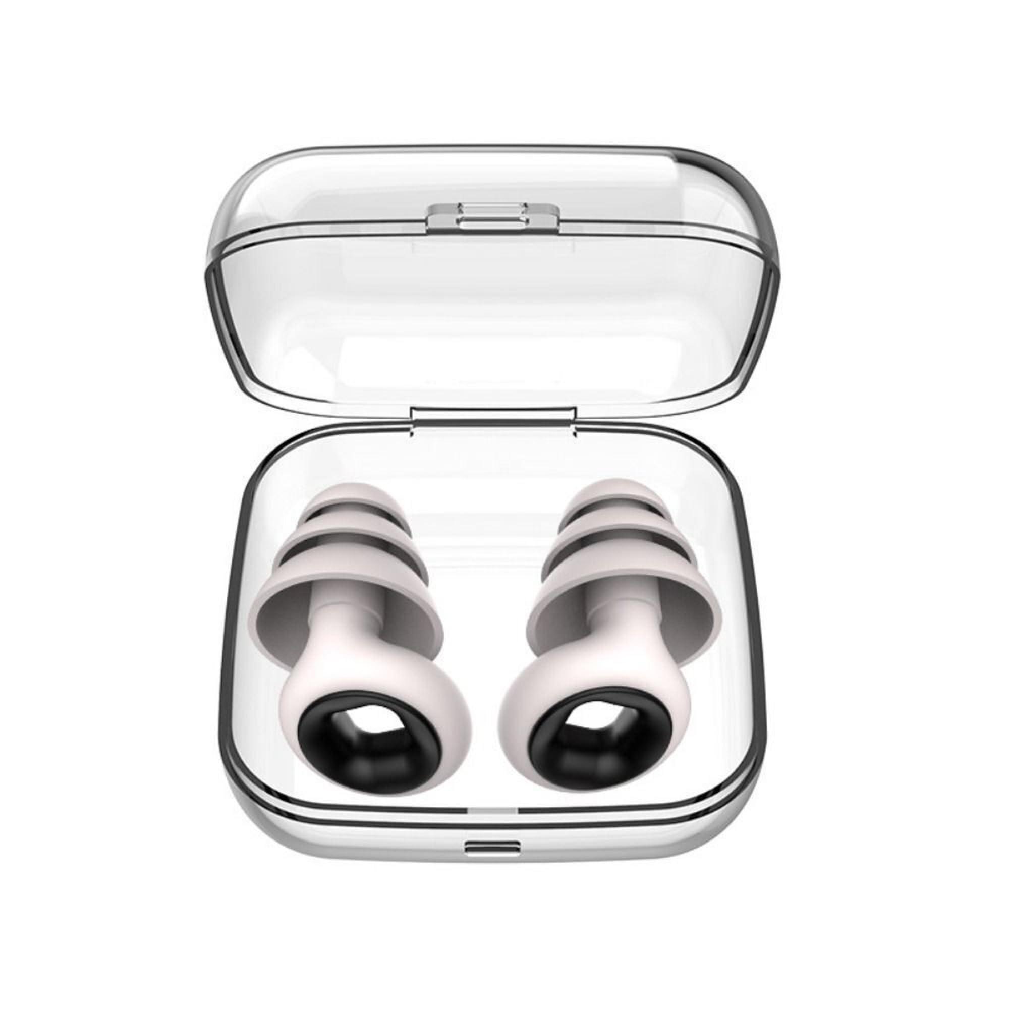 AUGEN AUGEN Ear Plugs for Sleeping, Noise Canceling, Reusable Silicone Earplugs for Hearing Protection, Waterproof EarPlugs Suitable for Sleeping Swimming Studying Traveling Concerts Airplanes (White C, M9)